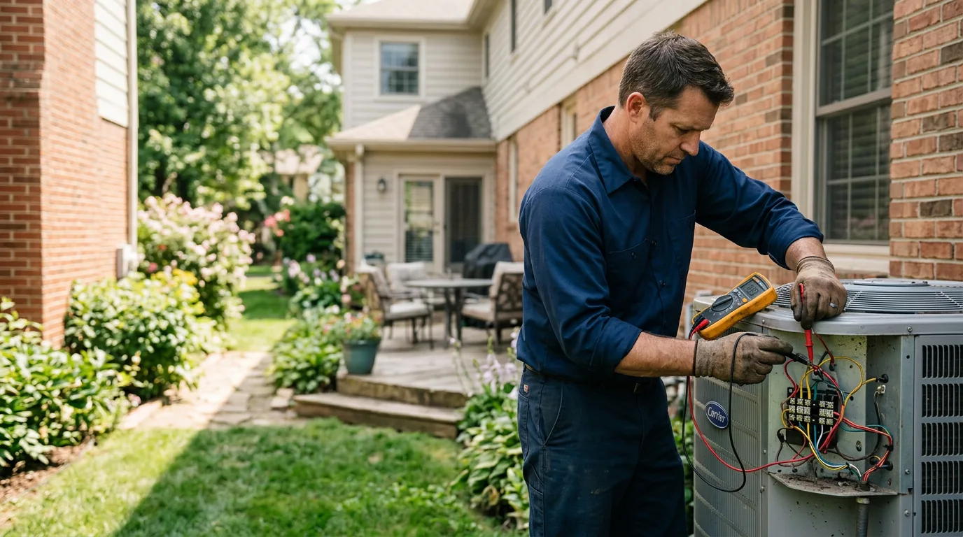HVAC technician working near South Elgin, IL